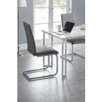 Julian Bowen Roma High Back Upholstered Dining Chair (Set of 2) in Grey