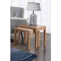 Julian Bowen Curve Nest of 2 Side Tables in Light Oak