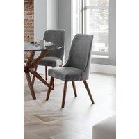 Julian Bowen Huxley High Back Upholstered Dining Chair (Set of 2) in Grey