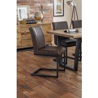 Julian Bowen Brooklyn Upholstered Dining Chair (Set of 2) in Brown