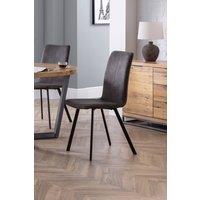 Julian Bowen Monroe Upholstered Dining Chair (Set of 2) in Dark Grey