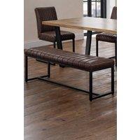 Julian Bowen Brooklyn 2 Seater Upholstered Dining Bench in Brown