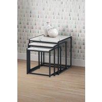 Julian Bowen Tribeca Nest of 3 Side Tables in White