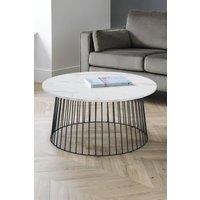 Julian Bowen Broadway Round Coffee Table in White
