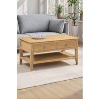 Julian Bowen Cotswold Rectangular Coffee Table with 2 Drawers in Light Oak