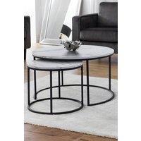 Julian Bowen Bellini Round Nest of 2 Coffee Tables in White