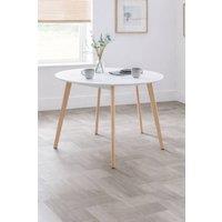 Julian Bowen Casa Round 4 Seater Dining Table in White