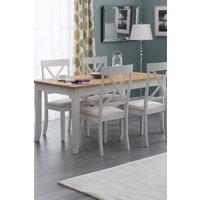 Julian Bowen Davenport Rectangular 4-6 Seater Dining Table in Grey