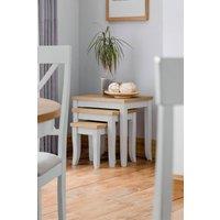 Julian Bowen Davenport Nest of 3 Side Tables in Light Grey