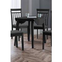 Julian Bowen Coast Round 2-4 Seater Drop Leaf Dining Table in Black