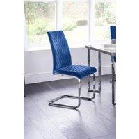 Julian Bowen Calabria Upholstered Dining Chair (Set of 4) in Blue