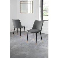 Julian Bowen Delaunay Upholstered Dining Chair (Set of 2) in Grey