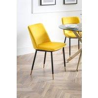 Julian Bowen Delaunay Upholstered Dining Chair (Set of 2) in Mustard