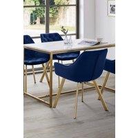 Julian Bowen Scala Rectangular 4-6 Seater Dining Table in Gold