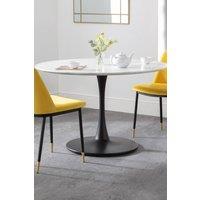 Julian Bowen Holland Round Pedestal 4 Seater Dining Table in White