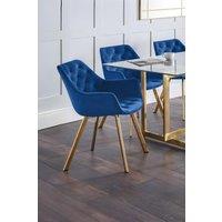 Julian Bowen Lorenzo Upholstered Dining Chair (Set of 2) in Blue