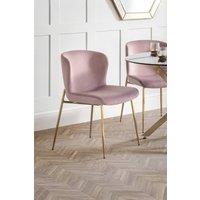 Julian Bowen Harper Upholstered Dining Chair (Set of 2) in Dusty Pink