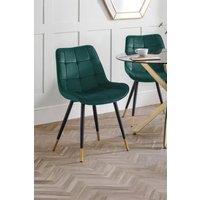 Julian Bowen Hadid Upholstered Dining Chair (Set of 2) in Green
