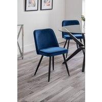 Julian Bowen Burgess Upholstered Dining Chair (Set of 2) in Blue