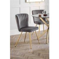 Julian Bowen Cannes Upholstered Dining Chair (Set of 2) in Grey