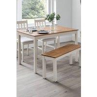 Julian Bowen Coxmoor Rectangular 4 Seater Dining Table in Ivory