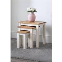 Julian Bowen Coxmoor Nest of 3 Side Tables in Ivory