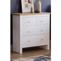 HD Designs Arlington 2+2 Drawer Chest Storage Bedroom Furniture in White