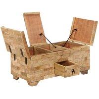 Berkfield Home Coffee Table Solid Mango Wood 80x40x35 cm in Brown | Size: 80 x 40 x 35 cm