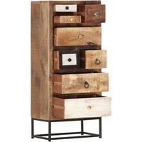 Berkfield Home Drawer Cabinet 45x30x105 cm Solid Reclaimed Wood in Brown | Size: 45 x 30 x 105 cm
