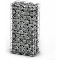 Berkfield Home Gabion Basket with Lids Galvanised Wire 100 x 50 x 30 cm in Silver