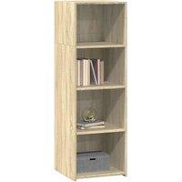 Berkfield Home Highboard Sonoma Oak 40x41x124 cm Engineered Wood in Light Oak | Size: 40 x 41 x 124 cm