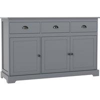 Gymax Modern Buffet Sideboard 136cm Bar Station With 3 Drawers & 3 Doors in Grey