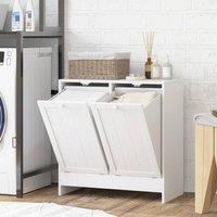 EONLION Tilt-out Laundry Storage Cabinet for Bathroom in White