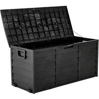 Kelvenix Outdoor Plastic Storage Box Large in Black | Size: 0.6m2