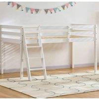 SPETLEK High Sleeper Bunk Bed Loft Bed Cabin in White | Size: Cot Bed