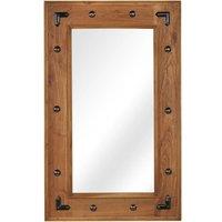 Berkfield Home Mirror Solid Acacia Wood 50x80 cm in Brown