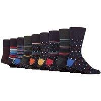 SOCKSHOP Gentle Grip Men's 9 Pack Soft Breathable Bamboo Non Elastic Dress Socks in Mid Blue | Size: 6-11