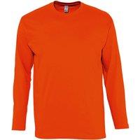 SOL'S Men's Monarch Long Sleeve T-Shirt in Orange | Size: 2XL