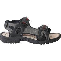 PDQ Men's Triple Touch Fastening Sports Sandals in Black | Size: 7