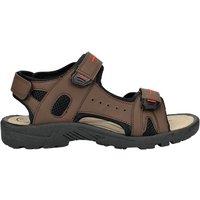 PDQ Men's Triple Touch Fastening Sports Sandals in Brown | Size: 8