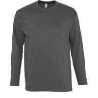 SOL'S Men's Monarch Long Sleeve T-Shirt in Dark Grey | Size: Medium