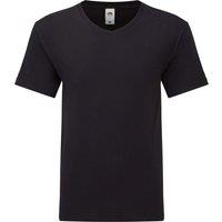 Fruit of the Loom Men's Original V Neck T-Shirt in Black | Size: Medium