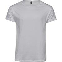 TEE JAYS Men's Roll-Up T-Shirt in White | Size: XL