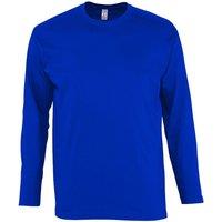 SOL'S Men's Monarch Long Sleeve T-Shirt in Blue | Size: Small