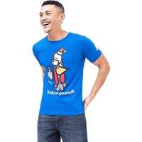 Xplicit Men's Bad Turkey Christmas T-Shirt in Blue | Size: Medium