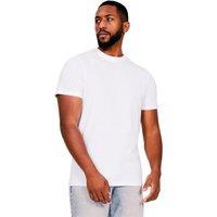 Casual Classics Men's Muscle Ringspun Cotton T-Shirt in White | Size: Small