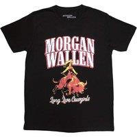 Morgan Wallen Men's Long Live Cow T-Shirt in Black | Size: XL