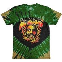 Bob Marley Men's Kaya Smoke Washed T-Shirt in Green | Size: Small