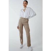Blue Vanilla Women's Straight Leg Pocket Detail Cargo Jeans in Stone | Size: 16