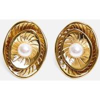 Public Desire Women's Double Layered Gold & Pearl Earrings